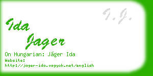 ida jager business card