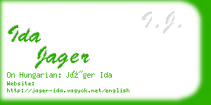 ida jager business card